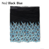 Smiry 2Yards Peacock Feathers Embroidered Flower Lace Trim High Quality Lace Fabric DIY Wedding Craft&amp;Sewing Dress Accessories