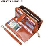 SMILEY SUNSHINE Fashion Women Wallets Patent leather Wallet Female Wristlet Long Clutch Purses Women Big Ladies Wallet portfolio