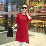Smiao 2017 Autumn Plus Size Long Loose Tracksuit Women Sweatshirts Pocket Long Sleeve Hoodies O-neck Pullovers Hoodies 4XL
