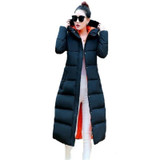 SMFOLW 2017 Coat Parkas Women Winter Jackets Winter Long Jacket Women High Quality Warm Female Thickening Warm Parka Hood