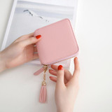 Small tassel Genuine Leather women purse female mini wallet multifunction women coin purse zipper brand money coin change wallet