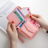 Small tassel Genuine Leather women purse female mini wallet multifunction women coin purse zipper brand money coin change wallet