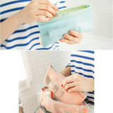Small Mini Women Mesh Cosmetic Bag Toothbrush pencil lipstick Makeup Make up Organizer Bag light Clutch Water Bolsa Feminia