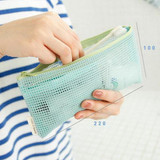 Small Mini Women Mesh Cosmetic Bag Toothbrush pencil lipstick Makeup Make up Organizer Bag light Clutch Water Bolsa Feminia