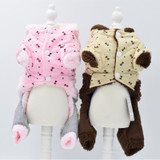Small dog clothes warm pet clothing for fall and winter season clothes pet clothes four legs thick cotton clothes jumpsuits dogs