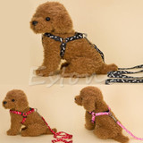 Small Dog Pet Puppy Cat Adjustable Nylon Harness with Lead leash 5 Colors