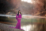 SLYXSH Women Skirt Maternity Photography Props Lace Gown Pregnancy Clothes Maternity Dresses For pregnant Photo Shoot Clothing