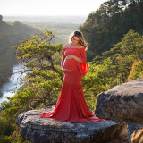 SLYXSH Women Skirt Maternity Photography Props Lace Gown Pregnancy Clothes Maternity Dresses For pregnant Photo Shoot Clothing