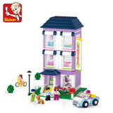 Sluban Girls Blocks Assembly Educational Building Blocks DIY 3D Bricks Plastic Block Building Playmobil Toys For Children