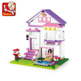 Sluban Girls Blocks Assembly Educational Building Blocks DIY 3D Bricks Plastic Block Building Playmobil Toys For Children