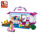 Sluban Girls Blocks Assembly Educational Building Blocks DIY 3D Bricks Plastic Block Building Playmobil Toys For Children