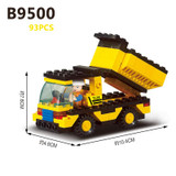 SLUBAN Building Blocks City House Snack Car TV Express Police Truck school bus Brick girls Toy