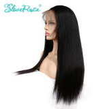 Slove Rosa 250% Density Brazilian Human Remy Straight Wig Lace Front Human Hair Wigs Pre Plucked With Baby Hair Bleached Knots