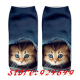SLMVIAN Wholesale 3D Animal Cat Printed Socks For Men Women Cute Unisex Ankle Socks Women Socks Happy Casual Socks-002