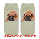 SLMVIAN New Lovely Dog pattern 3D Print Animal Women Socks Casual cartoon Socks Unisex Low Cut Ankle Socks-006