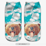 SLMVIAN 3D Print pug Animal women Socks Casual cartoon Socks Unisex Low Cut Ankle Socks