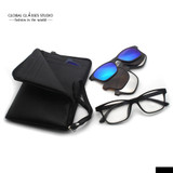 Free Shipping Ultra Light Magnetic Polarized Rectangle Sunglasses Clip Latest Design Sunglasses Fashion Trend Eyeglass 2246A C2