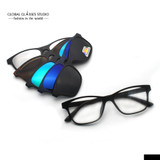 Free Shipping Ultra Light Magnetic Polarized Rectangle Sunglasses Clip Latest Design Sunglasses Fashion Trend Eyeglass 2246A C2