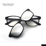 Free Shipping Ultra Light Magnetic Polarized Rectangle Sunglasses Clip Latest Design Sunglasses Fashion Trend Eyeglass 2246A C2