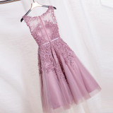 Free Shipping Tulle cocktail dress Sweetheart Crystal Beaded Cocktail Party Knee-length cocktail dresses robes cocktail 2017