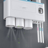 Toothbrush Holder with Toothpaste Dispenser - Bathroom Organizer