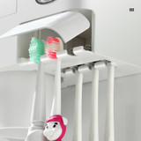 Toothbrush Holder with Toothpaste Dispenser - Bathroom Organizer