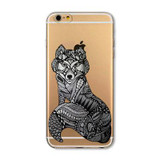 For Apple iPhone 6 6s Plus 4 4S 5 5S SE 5C 6Plus Case Soft TPU Silicon Transparent Thin Cover Black Cat Owl Rabbit Animal Case