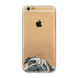 For Apple iPhone 6 6s Plus 4 4S 5 5S SE 5C 6Plus Case Soft TPU Silicon Transparent Thin Cover Black Cat Owl Rabbit Animal Case