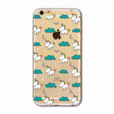 For Apple iPhone 6 6s Plus 4 4S 5 5S SE 5C 6Plus Case Soft TPU Silicon Transparent Thin Cover Black Cat Owl Rabbit Animal Case