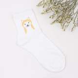 Foot 22-25cm Cotton Socks Short Basset Hound Bulldog Spotted Dog Shiba Inu Small Doggy Pup Smile Dalmatian Beagle Pet Cute Puppy