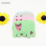 Food Grade Silicone Baby Teethers Silicone Elephant Teethers BPA Free Teething Pendant Baby Tooth Care Newborn Kids Chew Toys