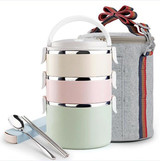 Food Fruit Container Storage Bento Lunch Box Set Stainless Steel Japanese Bento Box Portable Picnic With Dinnerware Thermal Bag