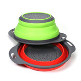 Folding Strainers, Kitchen Collapsible Silicone Colander, Fruit Vegetable Strainer Silicone Drainer, kitchen accessories
