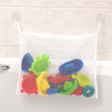 Folding Kids Bath Toys Tidy Storage Suction Cup Bag Mesh Baby Bathroom Toy Organiser Net Hanging Bags E2S