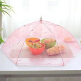 Foldable Food Cover Food Umbrella Cover Picnic Barbecue Flying Tent Mosquito Net Kitchen Tool Random Color