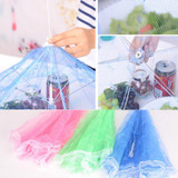 Foldable Food Cover Food Umbrella Cover Picnic Barbecue Flying Tent Mosquito Net Kitchen Tool Random Color