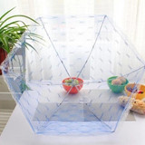 Foldable Food Cover Food Umbrella Cover Picnic Barbecue Flying Tent Mosquito Net Kitchen Tool Random Color