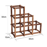 Foldable Carbonized 6 Grid Wood Wine Holder Fashion Wine Rack Bar/Home/Restaurant Decor Kitchen Holder Display Shelf Organizer