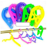 Fold Hang Plastic Hook Fold Hanger Clothes Pegs Laundry Product Travel Space Saving Wardrobe Cloth Hanger Foldable
