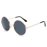 FOENIXSONG Brand Vintage Round Sunglasses for Women Designer Frame Eyewear Fashion Oculos de sol Gold Silver Frame Mirror Lens