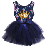 FOCUSNORM 2017 Newborn Baby Girls Dress Lace Floral Sundress Summer Ruffle Tulle Party Dress Clothes 0-24M