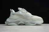 TRIPLE S CLEAR SOLE SNEAKER - White