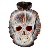 3D skull sweatshirt hoody rock men