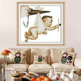 Flying baby birds home decor diy painting counted print on canvas DMC 14CT 11CT DMS Cross Stitch Embroidery kits Needlework Sets