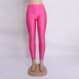 Fluorescent Color High Elastic Women Leggings Pant Multicolor Shiny Glossy Legging Trousers 20Color Casual Clothing For Women