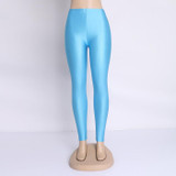 Fluorescent Color High Elastic Women Leggings Pant Multicolor Shiny Glossy Legging Trousers 20Color Casual Clothing For Women