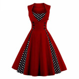 Floyln Elegant Buttons Dress Women Vintage 50s 60s Style Dresses S - 4XL Plus Size Retro Tunic Vestido Dress
