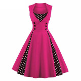Floyln Elegant Buttons Dress Women Vintage 50s 60s Style Dresses S - 4XL Plus Size Retro Tunic Vestido Dress