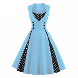 Floyln Elegant Buttons Dress Women Vintage 50s 60s Style Dresses S - 4XL Plus Size Retro Tunic Vestido Dress