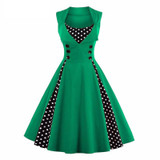 Floyln Elegant Buttons Dress Women Vintage 50s 60s Style Dresses S - 4XL Plus Size Retro Tunic Vestido Dress